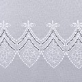 Firanka biała haftowana na markizecie pasowa 712824 wys. 250cm x 2,30 m