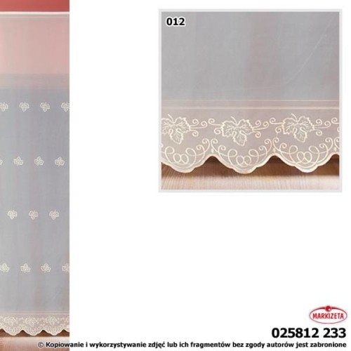 Firanka haftowana 25812 wys.180 cm x 6,80 m szer.