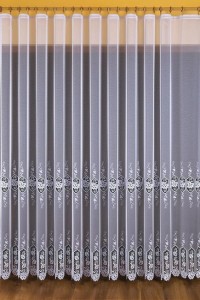 Firanka haftowana z aplikacją 12509 SZER 1,6m WYS 250cm kolor biały