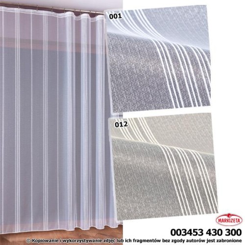 Firanka markizeta prążkowana 3453 wys.3 m x szer.5,80 m