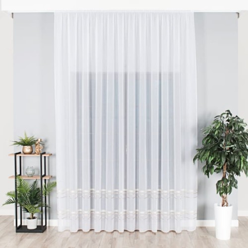 Firanka woalowa 709 w pasy  wys.330cm