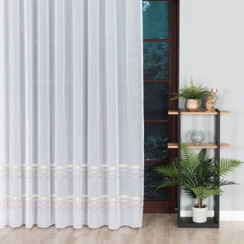 Firanka woalowa 709 w pasy  wys.330cm