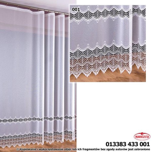 Firanka z aplikacją 13383 SZER 5m WYS 280cm kolor biały