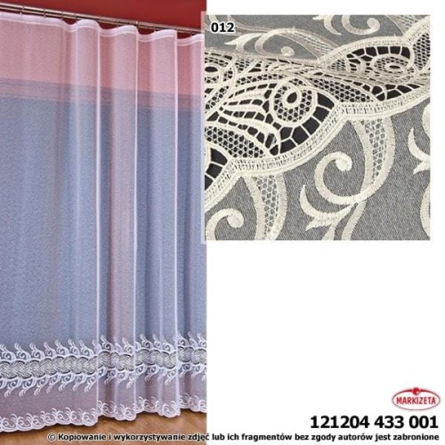 FIRANKA Z APLIKACJĄ GIPIUROWĄ 121204 180 CM WYSX 5 M SZER