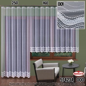 FIRANKA ŻAKARDOWA 574234 WYS 250CM KOLOR BIAŁY