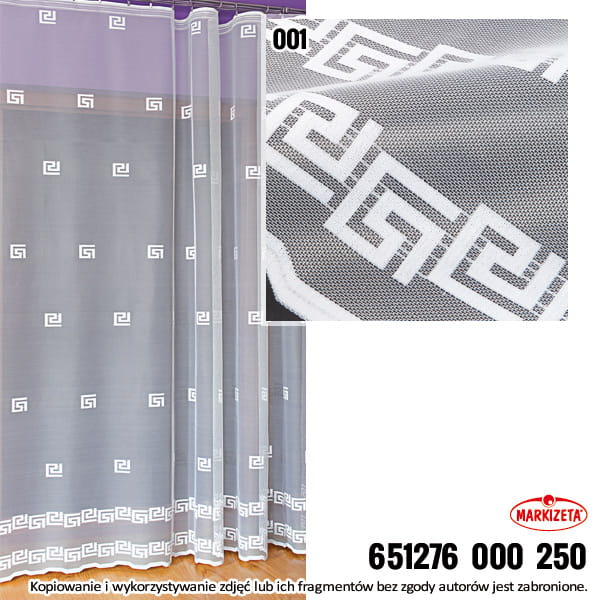 Firanka żakardowa 651276 wys 250 cm x 1,15 m szer