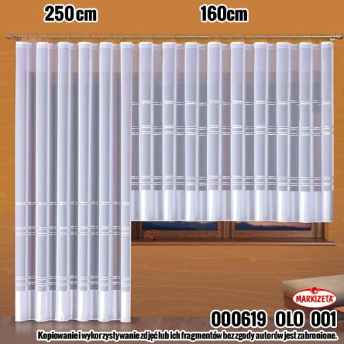 Firanka woal 000619 wys.290cm x 1,60 m szer.krem