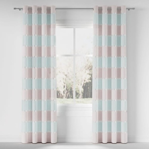 Tkanina dekoracyjna 172175 kolor niebiesko różowy