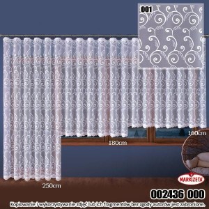 Firanka żakardowa 2436 wys.180 cm x szer.2,40 m