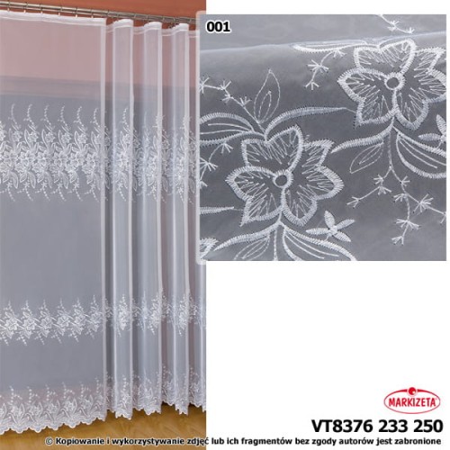 Woal haftowany 8376 wys.170 cm x 3,30 m szer
