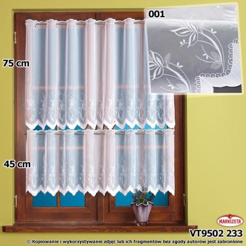Zazdrostka woal haftowany 9502/75cm