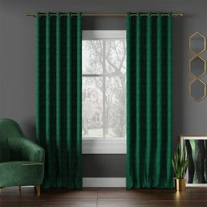 Tkanina zasłonowa MILASO kolor szmaragdowy
