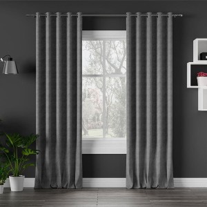 Tkanina zasłonowa MILASO kolor szary 