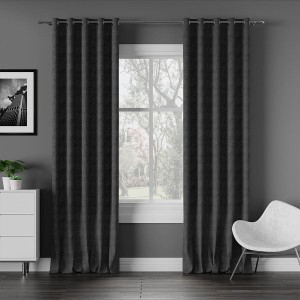 Tkanina zasłonowa MILASO kolor ciepły grafitowy
