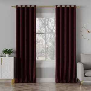 Tkanina zasłonowa MILASO kolor burgundowy