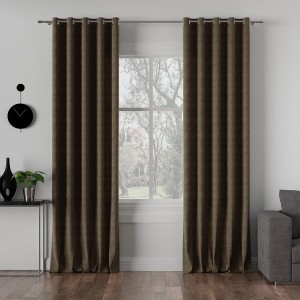 Tkanina zasłonowa MILASO kolor szarobrązowy