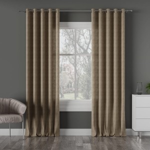 Tkanina zasłonowa MILASO kolor ciemny ciepły beż