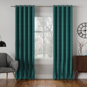 Tkanina zasłonowa MILASO kolor turkusowy