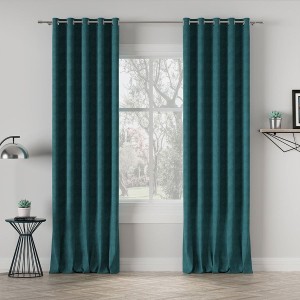 Tkanina zasłonowa MILASO kolor morski