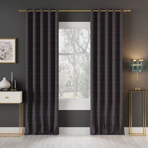 Tkanina zasłonowa MILASO kolor antracyt