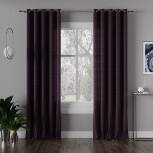 Tkanina zasłonowa MILASO kolor śliwkowy