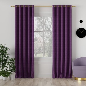 Tkanina zasłonowa MILASO kolor fioletowy