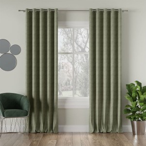 Tkanina zasłonowa MILASO kolor szarozielony