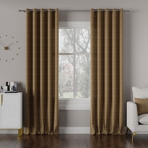 Tkanina zasłonowa MILASO kolor camelowy