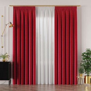 Tkanina dekoracyjna VELVET szer. 280cm kolor czerwony