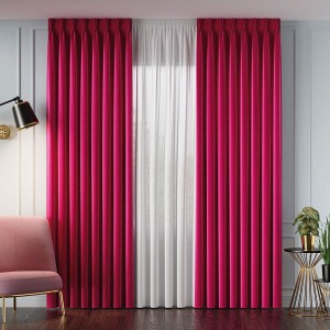 Tkanina dekoracyjna VELVET szer. 280cm kolor malinowy