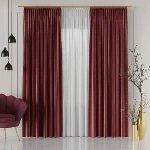 Tkanina dekoracyjna VELVET szer. 280cm kolor winny