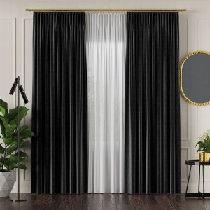 Tkanina dekoracyjna VELVET szer. 280cm kolor czarny