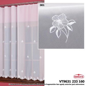 Woal haftowany 9631 wys.250 cm x 1,30 m szer.