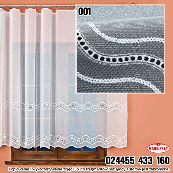 FIRANA HAFTOWANA NA MARKIZECIE 24455 wys.280 cm x 3,90  m szer.