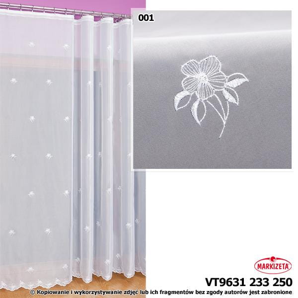 Woal haftowany 9631 wys.160 cm x 2,40 m szer.